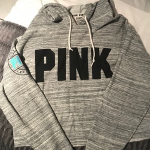 PINK crop hoodie